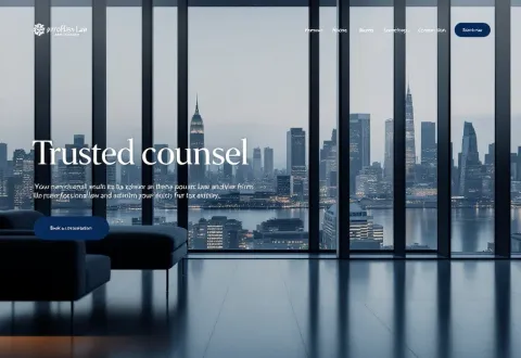 Web design example: homepage for a law and tax advisory firm in Cyprus